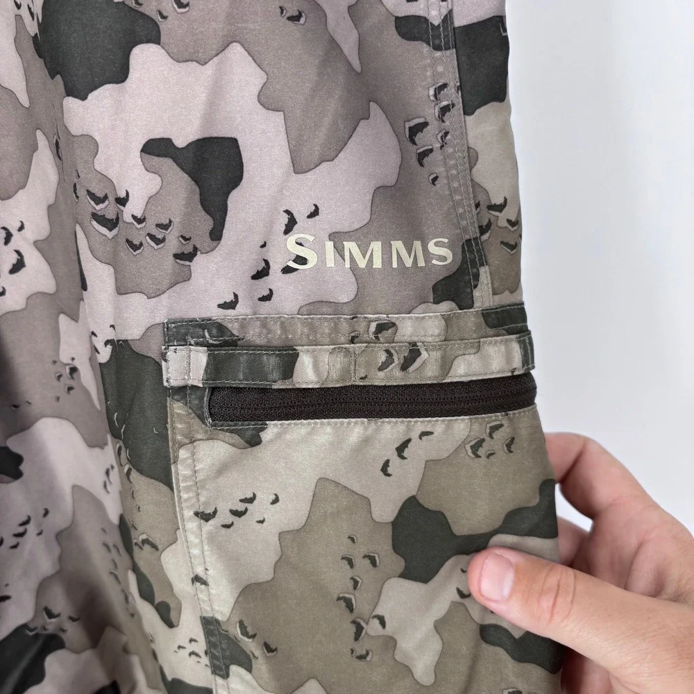 Simms Board‎ Shorts Mens XXL Gray Camo Unlined Cargo Fishing Swim Trunks Outdoor